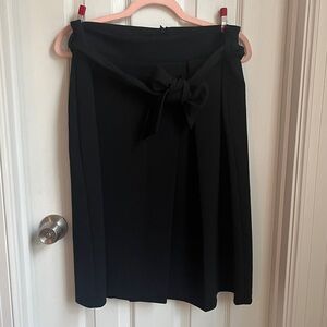 Worthington tie front midi office pencil skirt black size 14